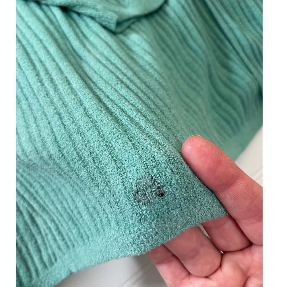 Barefoot Dreams CozyChic Ultra Lite Ribbed Hooded Cardigan Green 3X READ - Picture 5 of 8